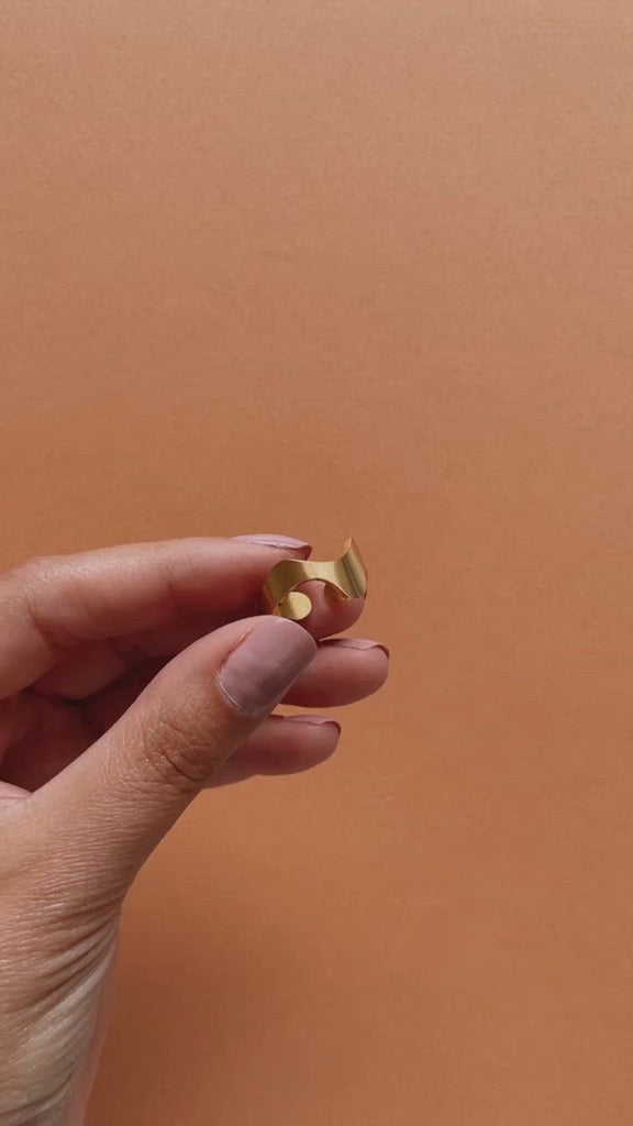 Wavy - Stainless Steel 18K gold plated ring - Zafeer