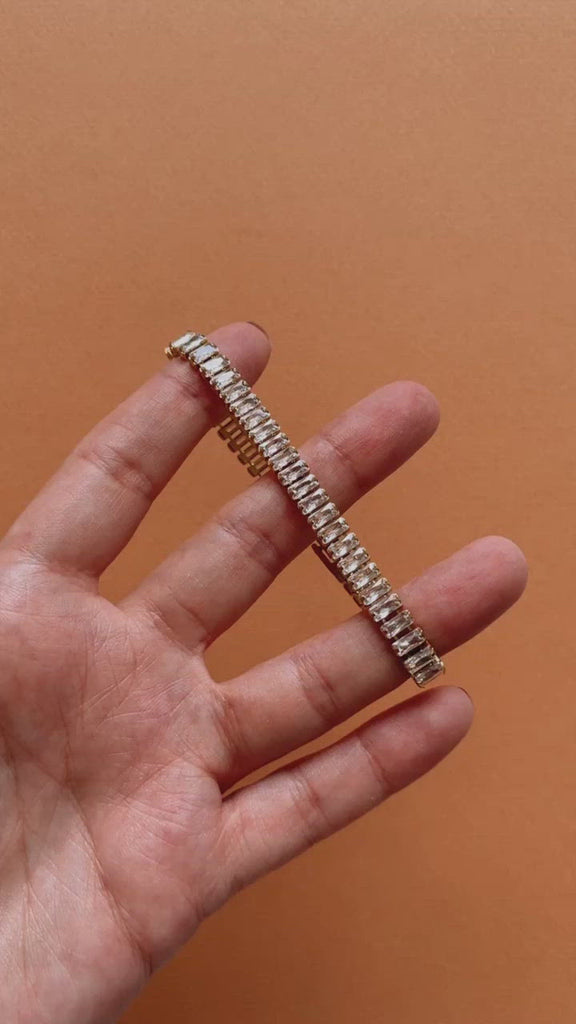 ZiZi - Stainless Steel 18K gold plated Zircon Bracelet - Zafeer