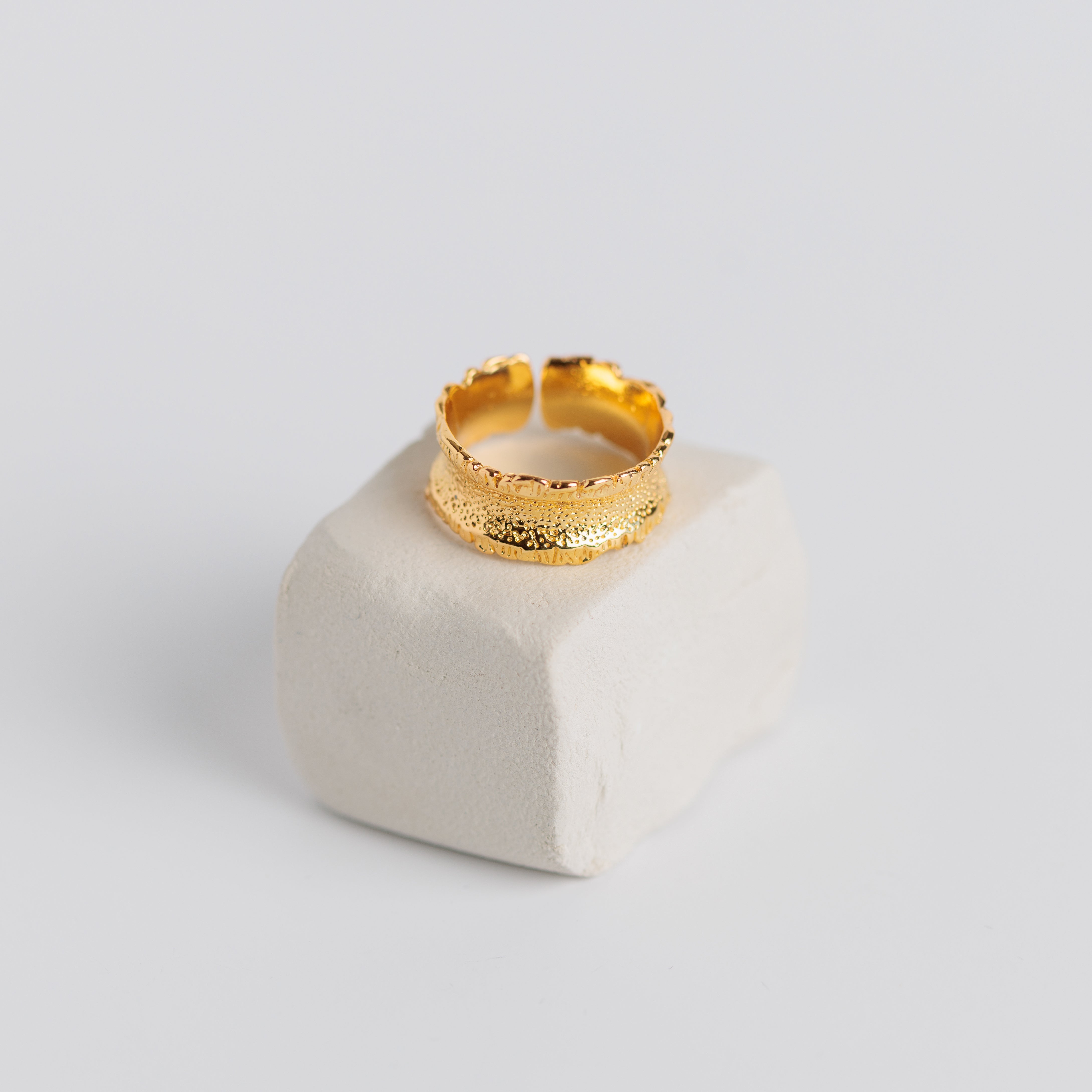 Carnish - Stainless Steel 18K gold plated zircon ring - Zafeer