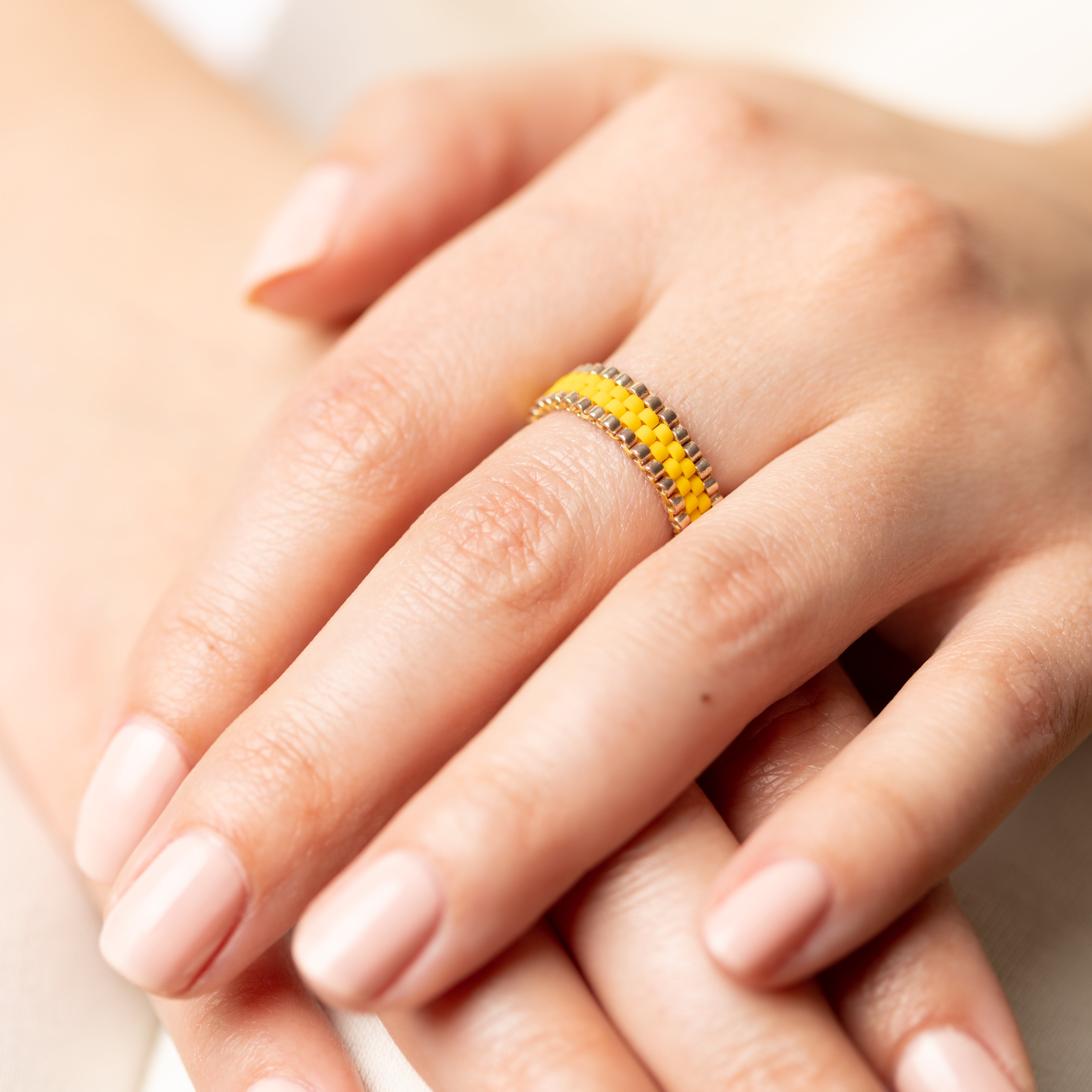 Canary - High-End beaded ring - Zafeer
