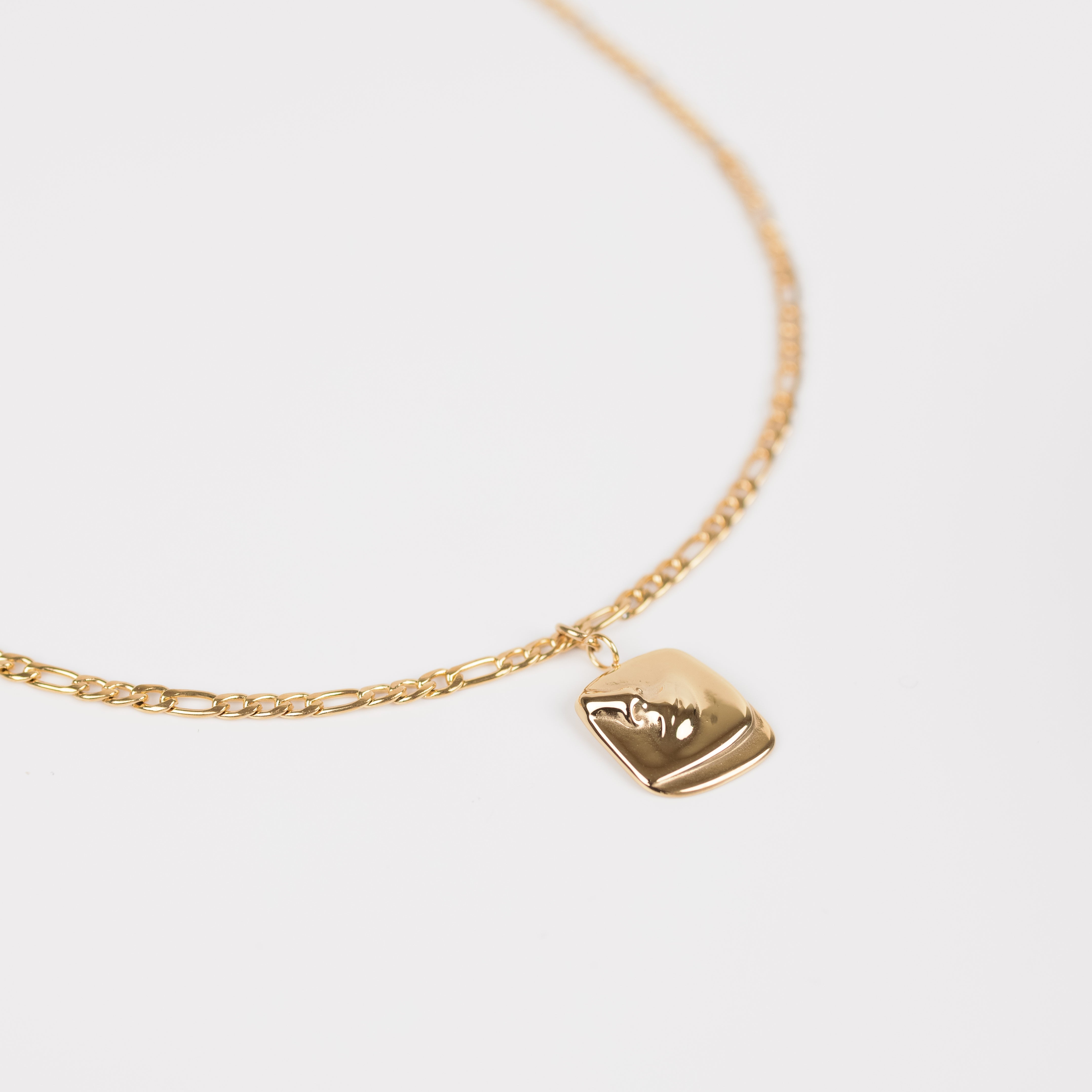 Half face Abstract Necklace - Stainless Steel 18K gold plated - Zafeer