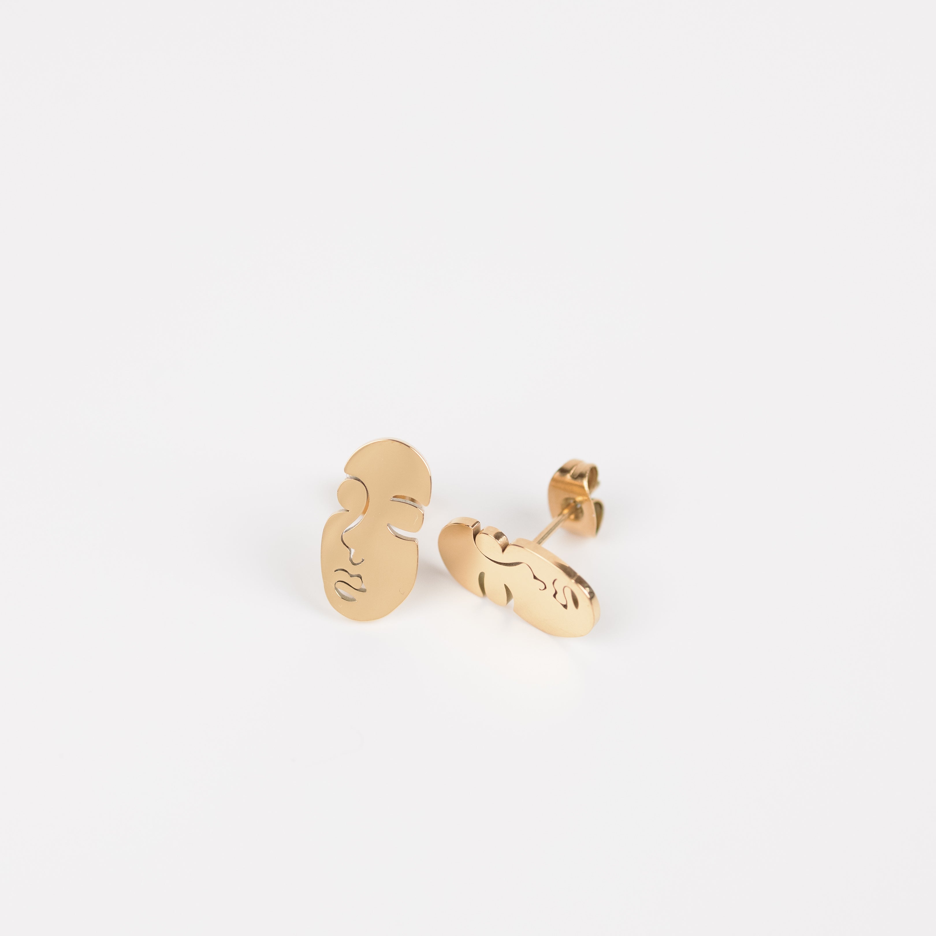 Full Face abstract Earrings - Stainless Steel 18K gold plated - Zafeer