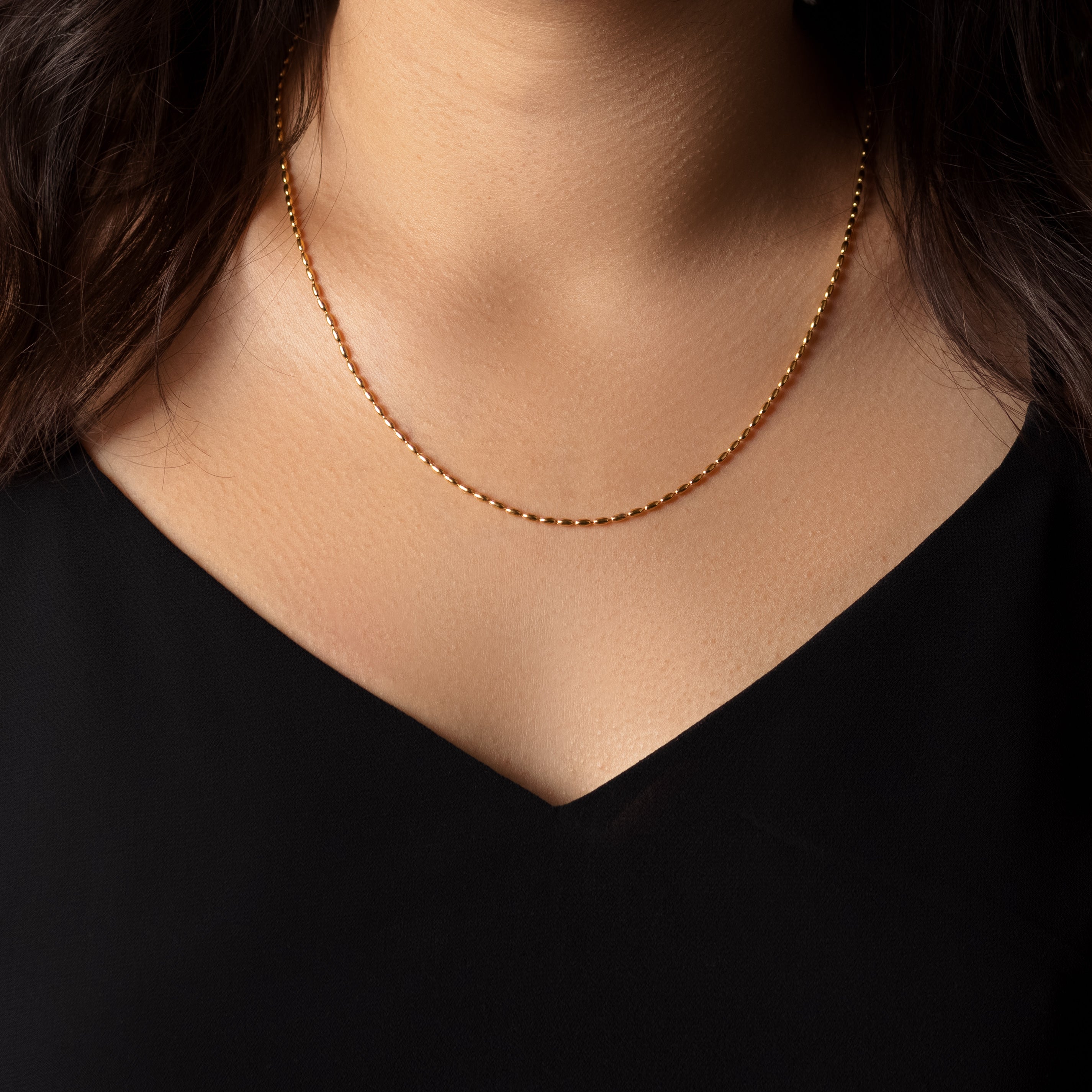 Bead Necklace - Stainless Steel 18K gold plated - Zafeer