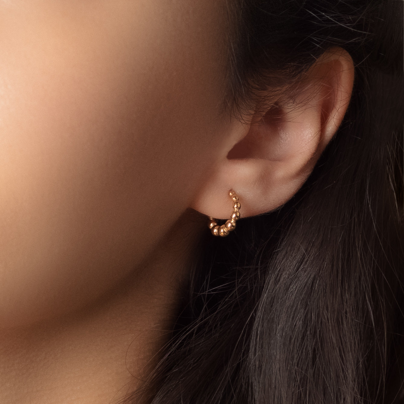 Bead Earrings - Stainless Steel 18K gold plated - Zafeer
