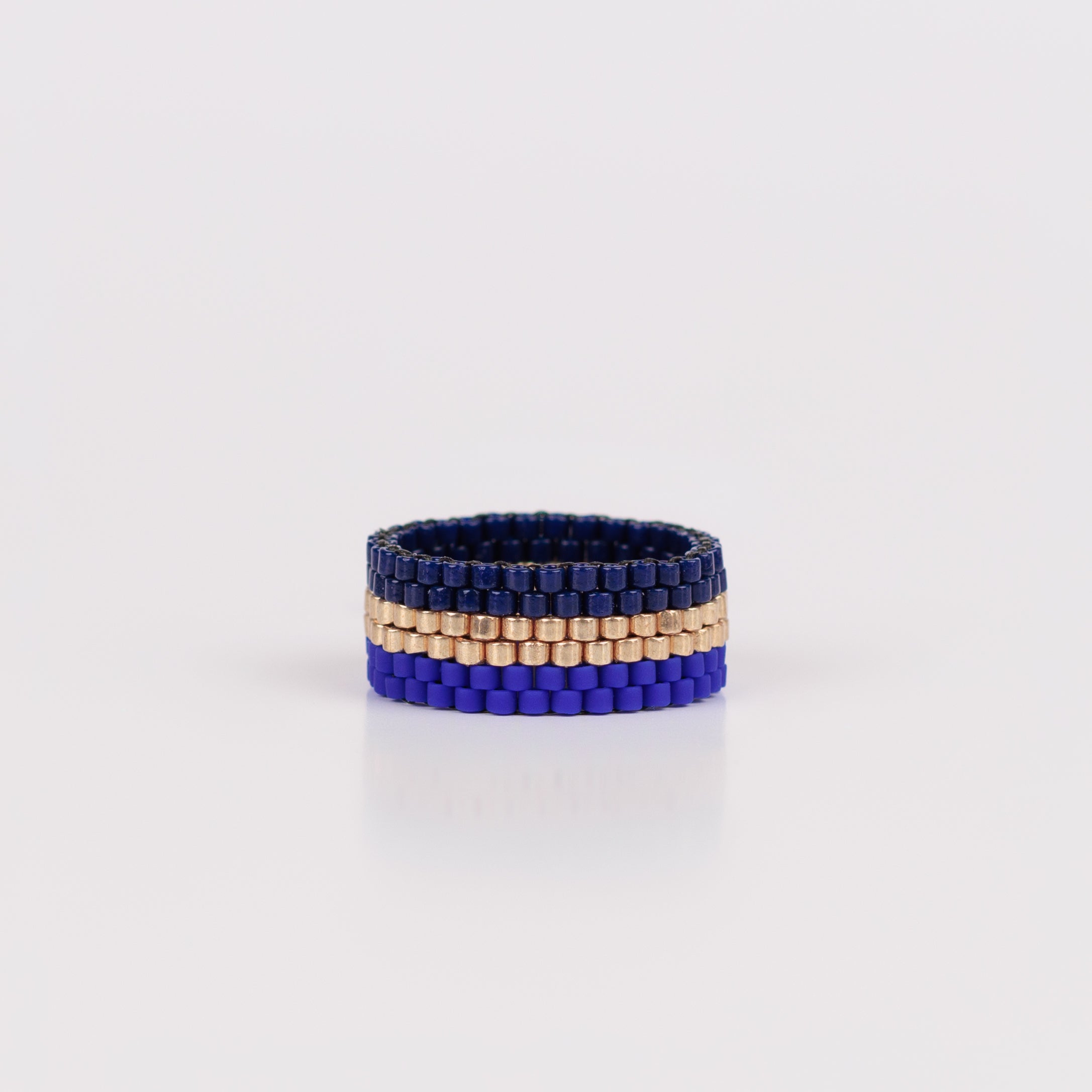 Navy River - High-End beaded ring - Zafeer