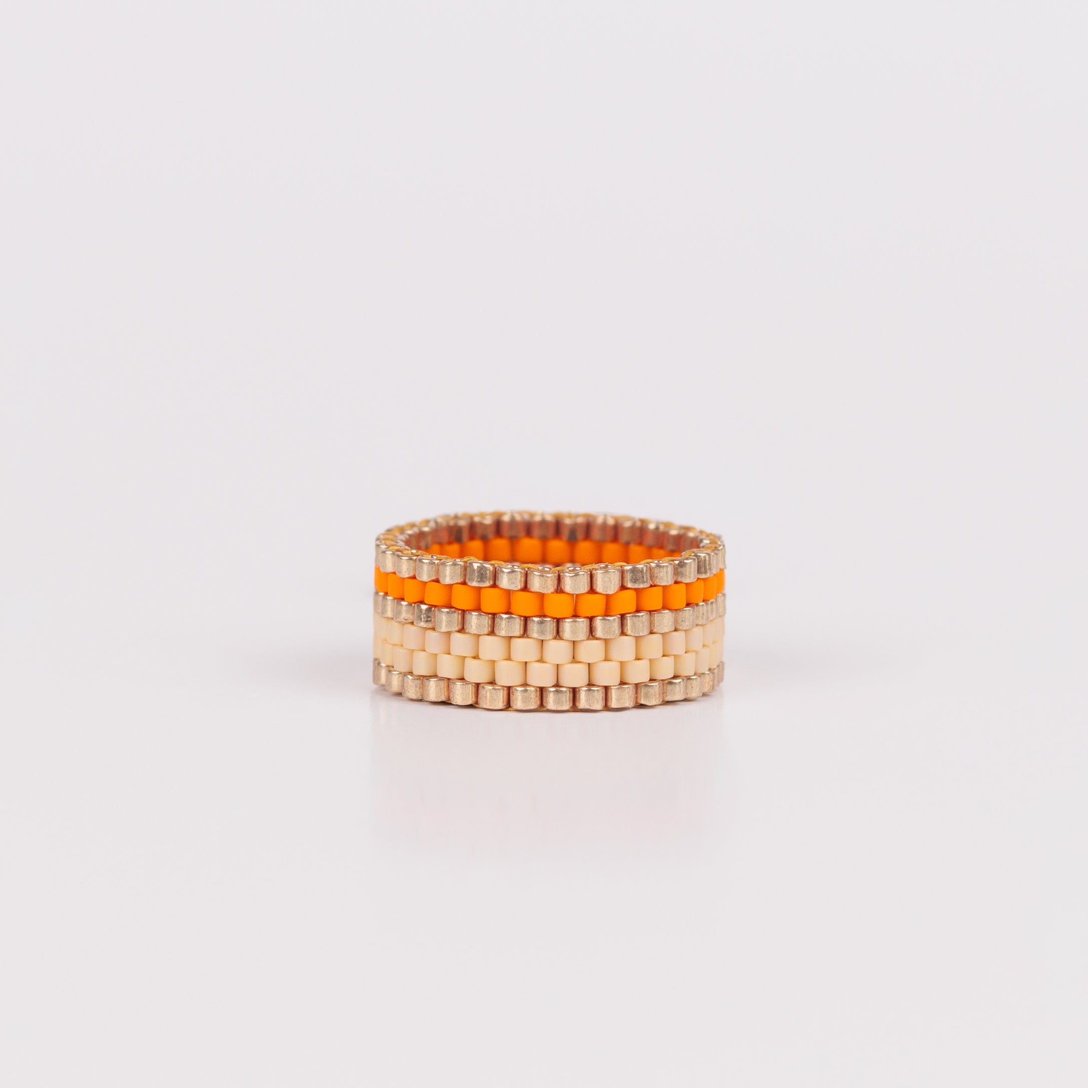 Ivory Sunset - High-End beaded ring - Zafeer
