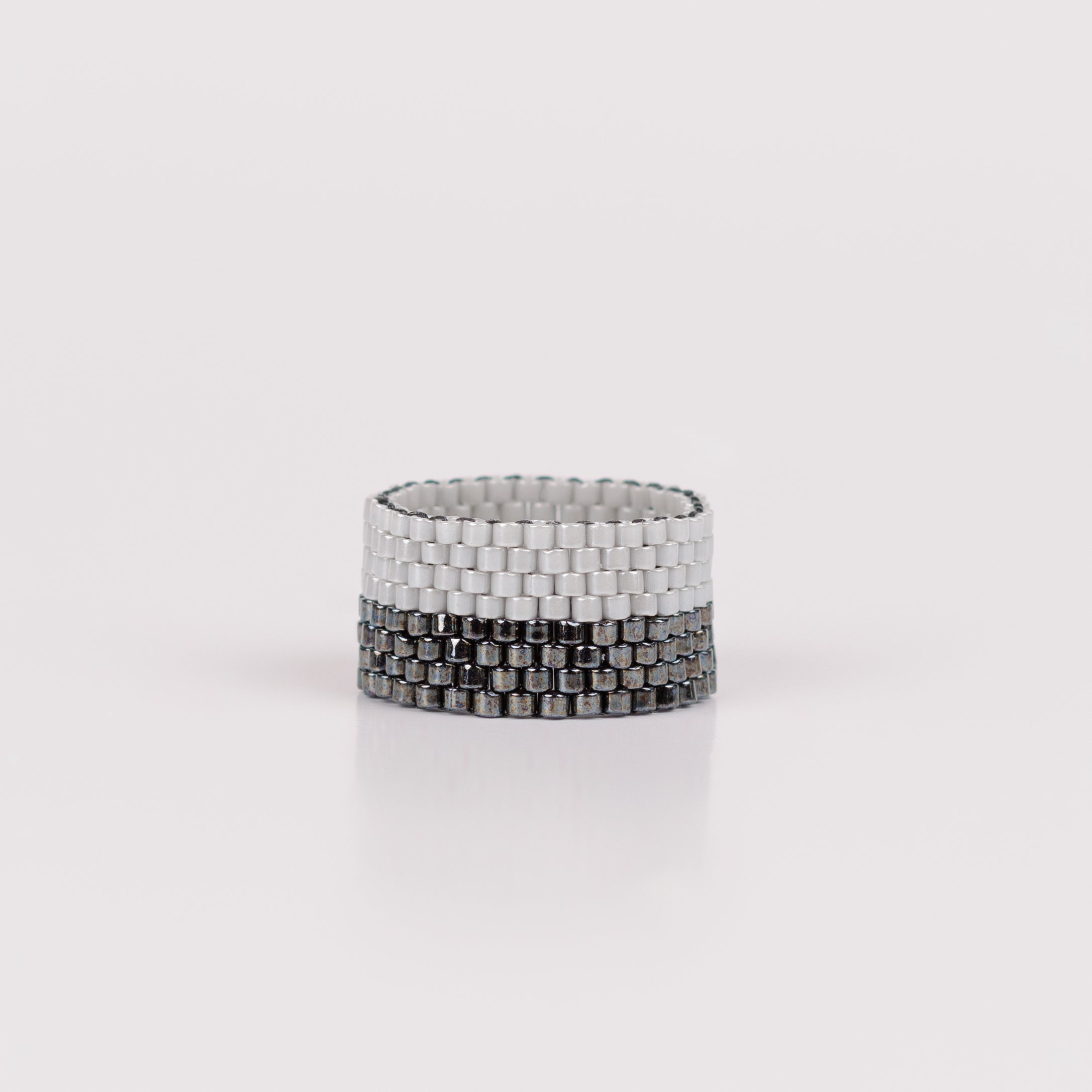 Silver Night - High-End beaded ring - Zafeer