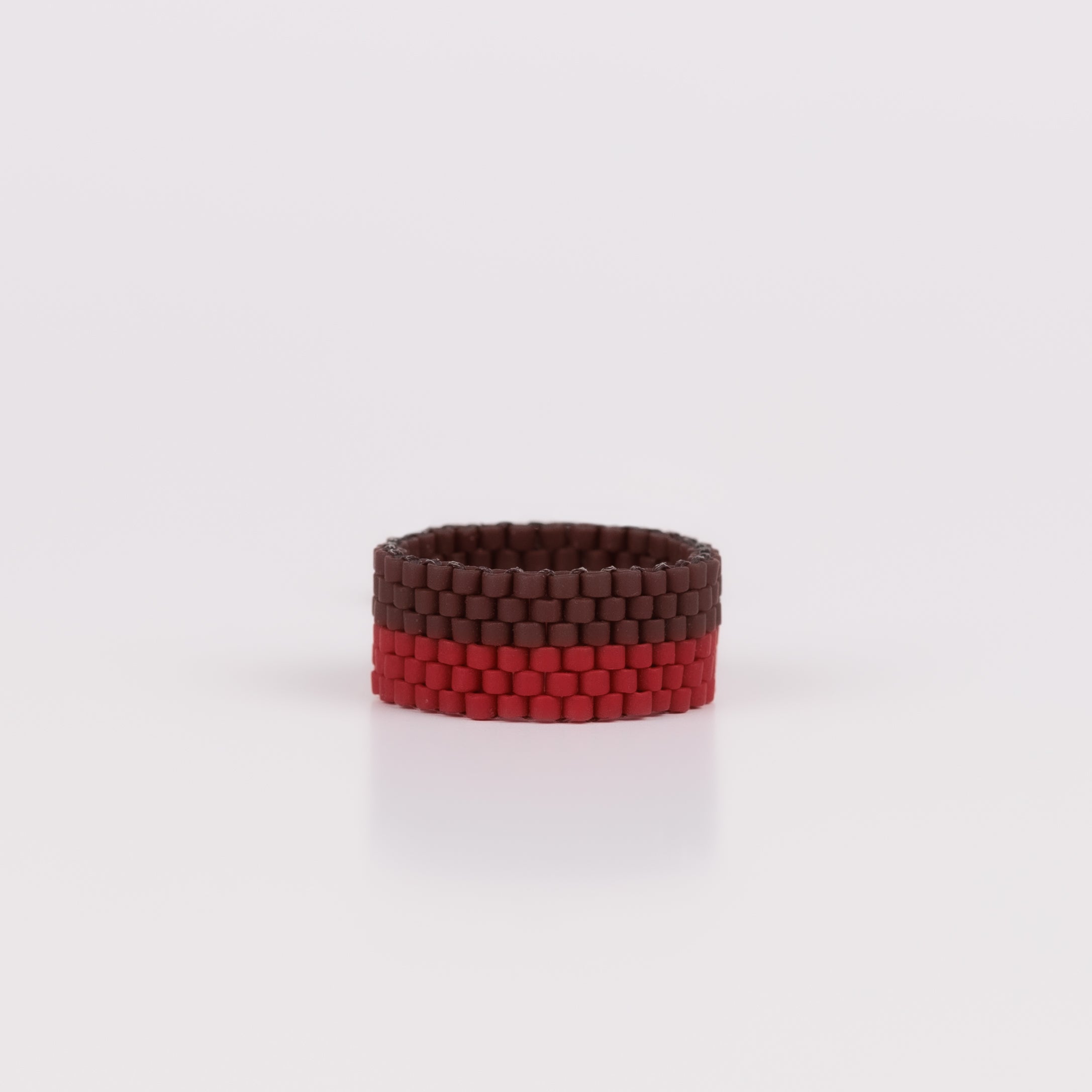 Red Chocolate - High-End beaded ring - Zafeer