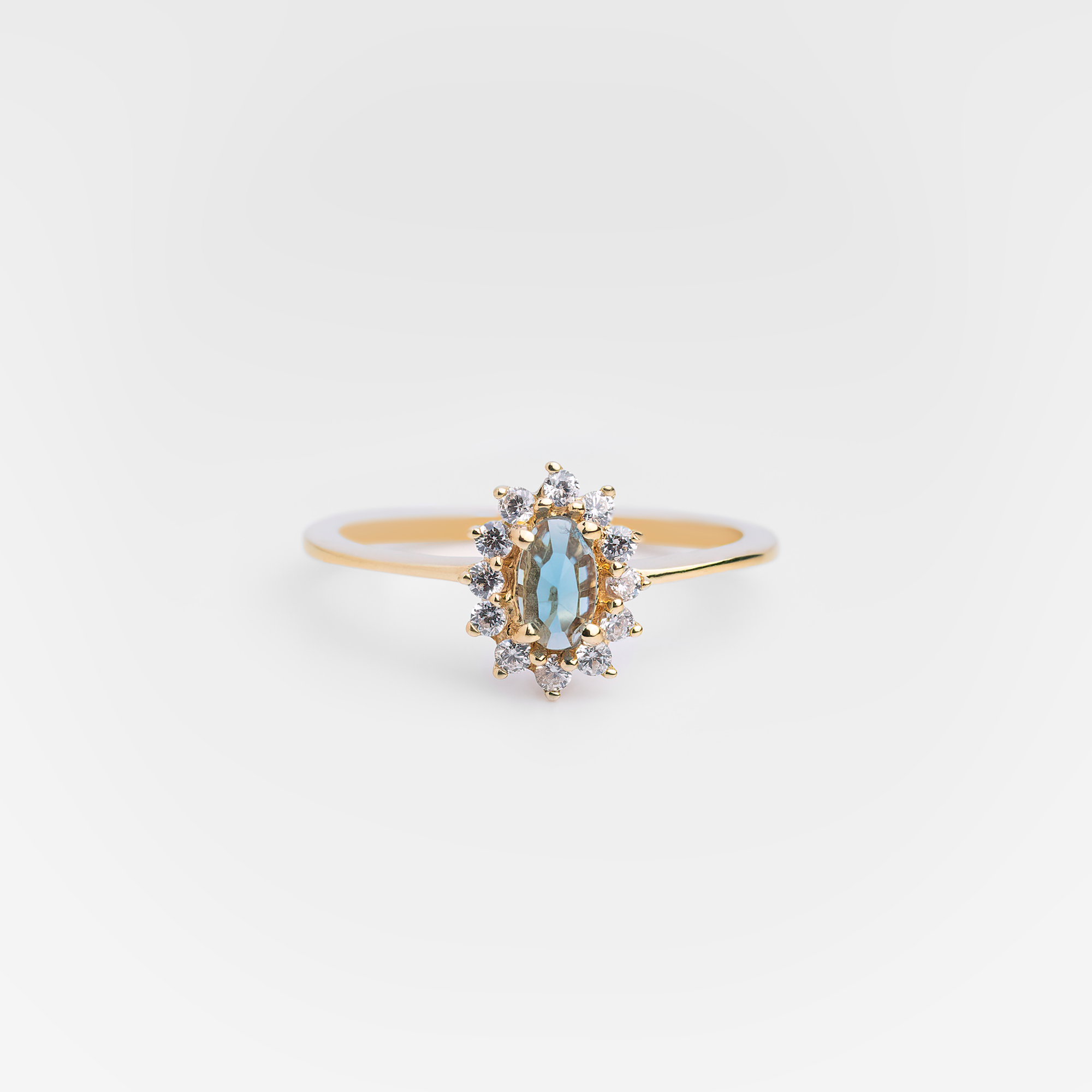 Luxembourg - 18K Gold Vermeil Blue Topaz Ring - Zafeer