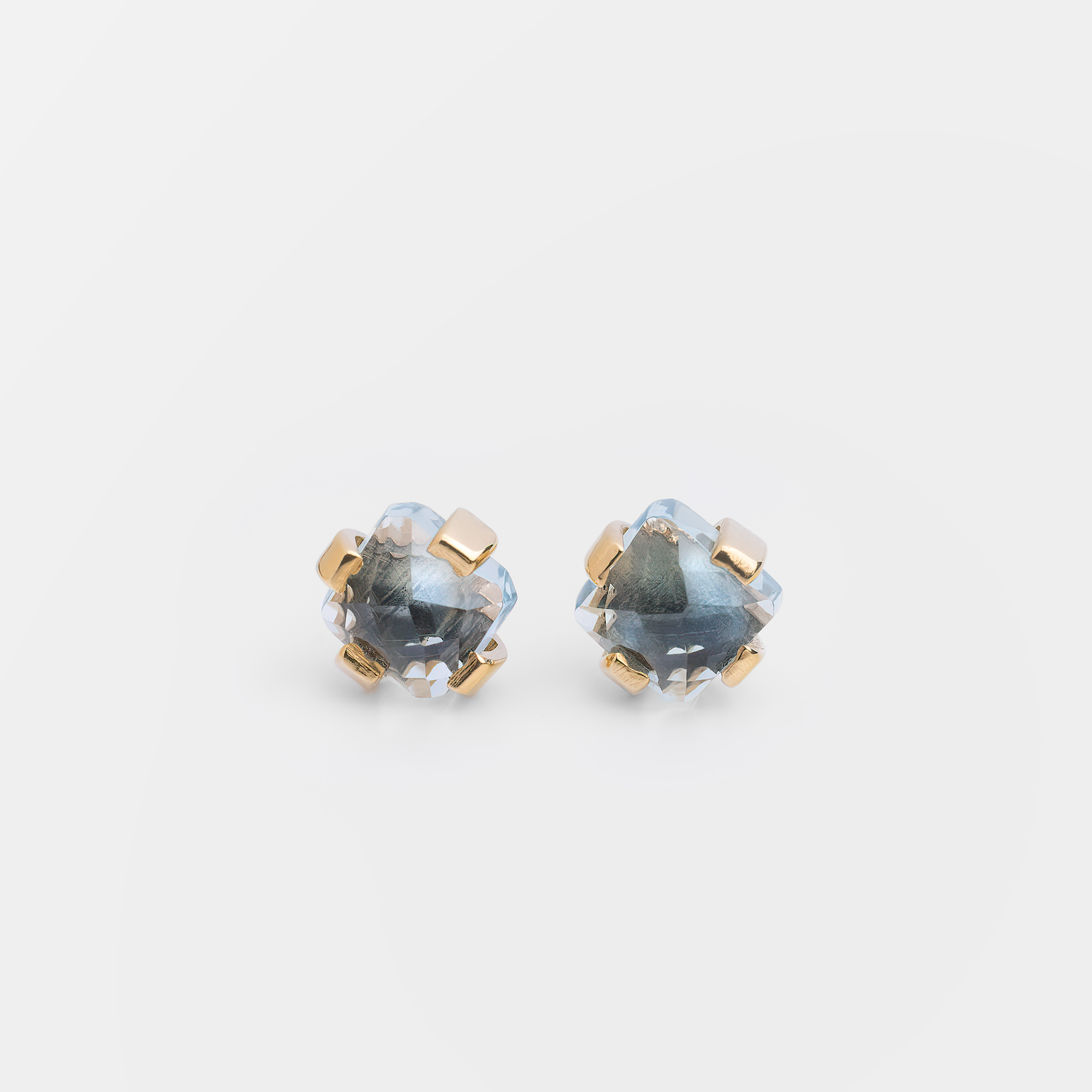 Vanna - 18K Gold Vermeil Blue Topaz Earrings - Zafeer